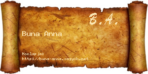 Buna Anna névjegykártya